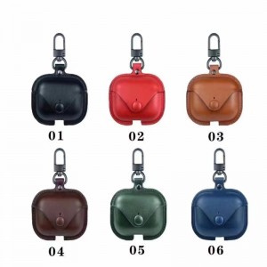 Подходящ за Apple Airpods Pro 3 Защитен калъф, Bluetooth безжична кутия за слушалки, защитен калъф за съхранение, напълно покрит и устойчив на надраскване, италианска кожена кафяв кафяв